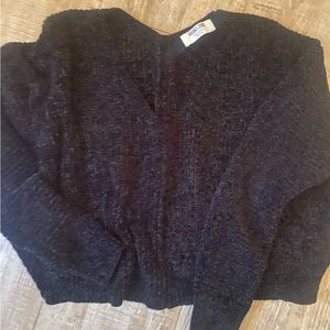 Black crop sweater